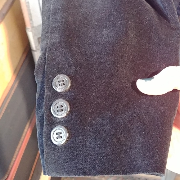 Vtg Black Velvet Blazer - Picture 4 of 9